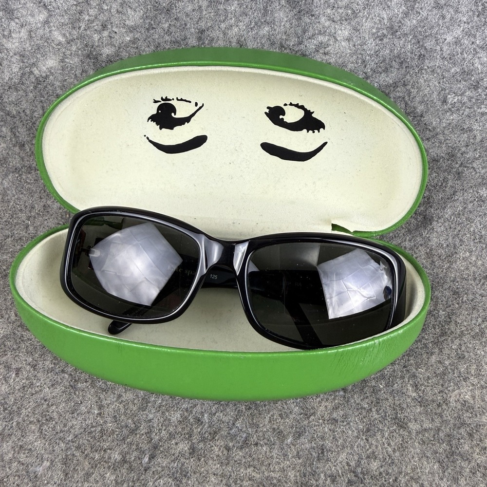 Kate Spade NY Black Gold Thick Rectangular Glasses Marli/S 807P RA with Case